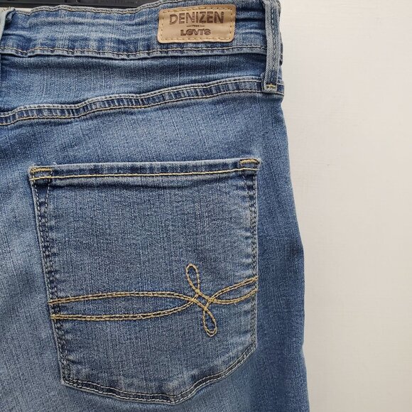 Denizen by Levi's High-Rise Slim Crop Women's Destroyed Fray Hem Denim Capris 27 - Picture 8 of 9